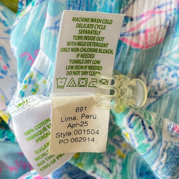 NWT Lilly Pulitzer WISH YOU WERE HERE Etta Tee Shirt - Picture 9 of 11